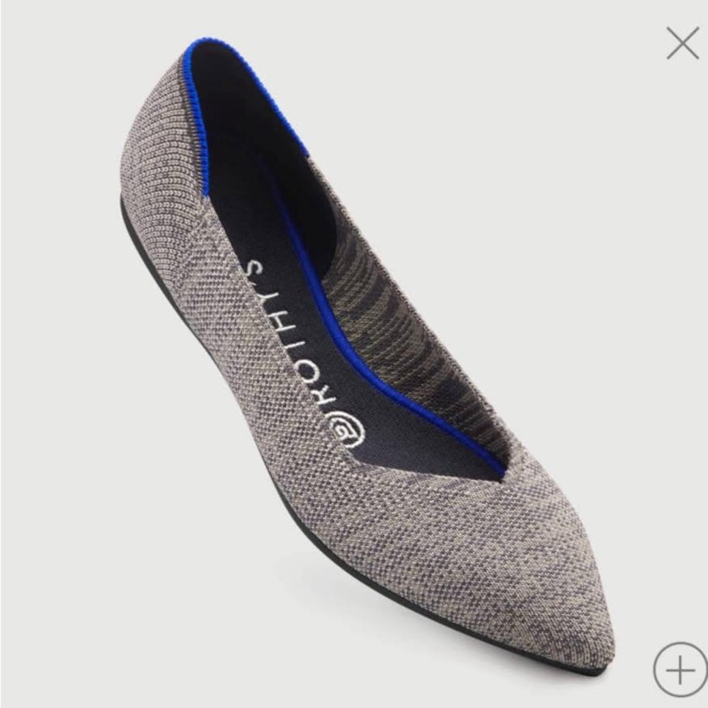 ROTHY’S Heather Taupe Points, size 9.5